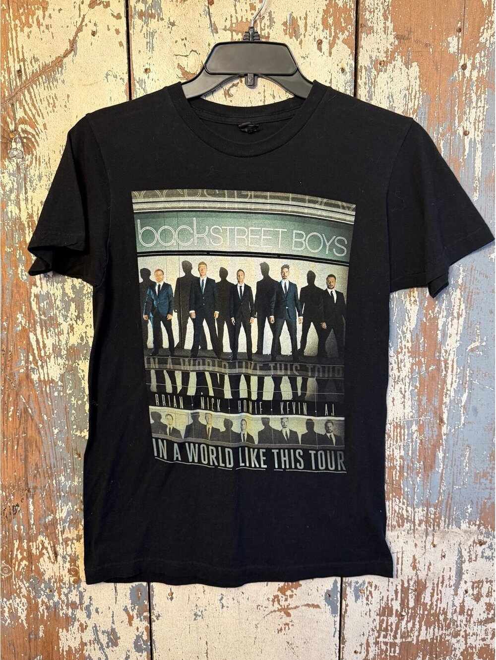 Backstreet Boys In a World Like This tour 2013 T-shirt Band print tee medium